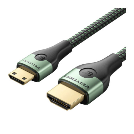 Кабель мультимедійний HDMI M to HDMI mini M 1.0m V2.1 8K 60Hz green Vention (AGJGF)