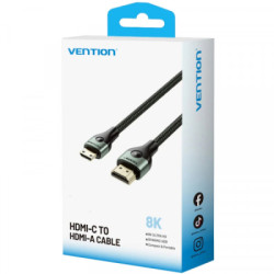 Кабель мультимедійний HDMI M to HDMI mini M 1.0m V2.1 8K 60Hz green Vention (AGJGF)
