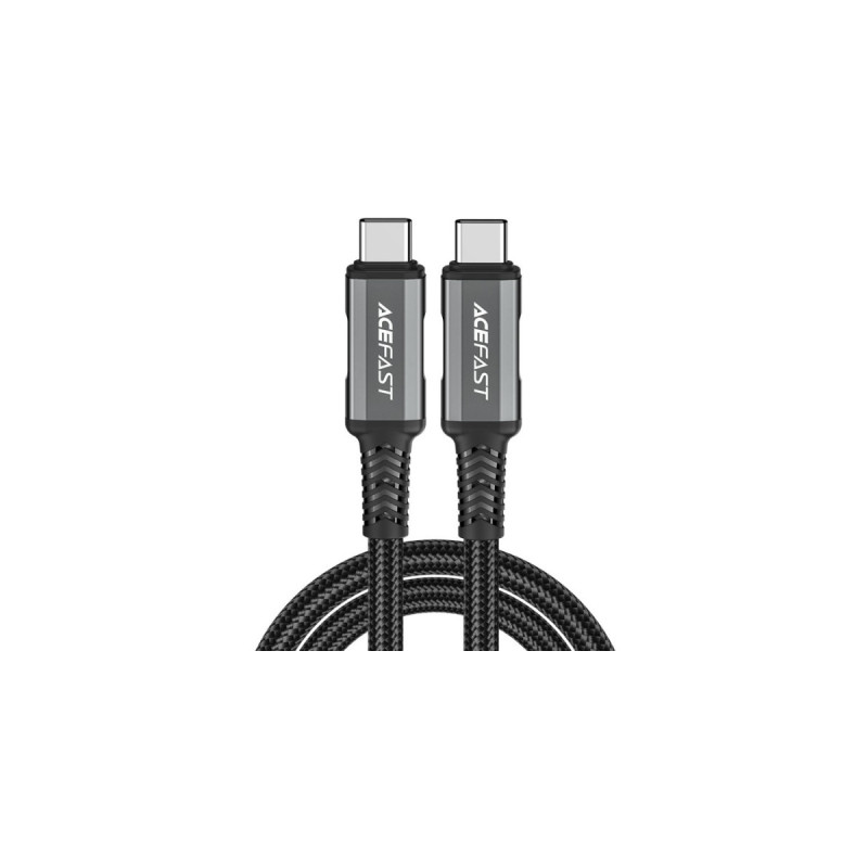 Дата кабель USB-C to USB-C 1.0m USB 4.0 240W audio/video black-grey Acefast (6974316282631)