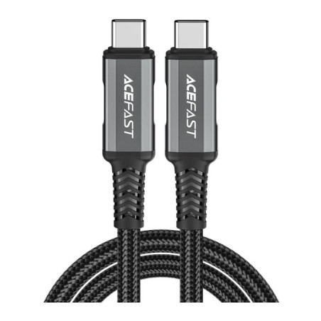Дата кабель USB-C to USB-C 1.0m USB 4.0 240W audio/video black-grey Acefast (6974316282631)