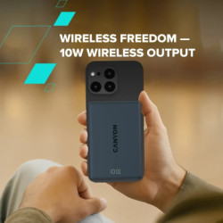 Батарея універсальна Canyon 10000mAh OnPower 511 PD20W Magnetic wireless MagSafe Black (CNS-CPB511B)