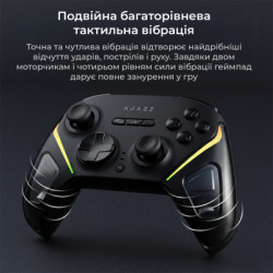 Геймпад Ajazz GP100 2.4G/BT/USB Switch/PC/iOS/Android RGB Black (GP100-B)