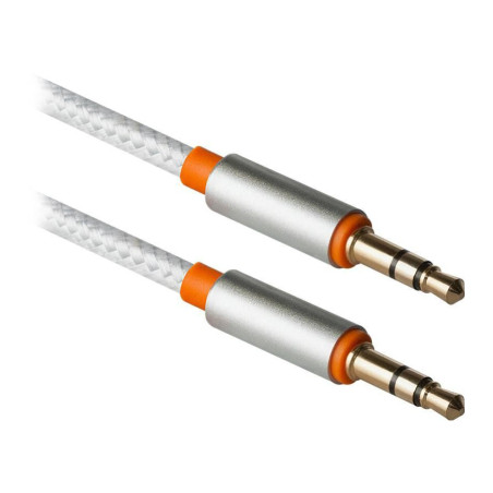 Кабель мультимедійний 3.5mm M to 3.5mm M 1.2m white Defender (87513)