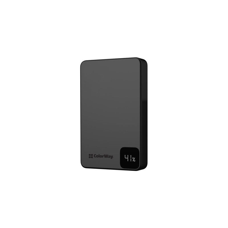 Батарея універсальна ColorWay 10 000 mAh PD/22.5W, 15W MagSafe Black (CW-PB100LPA1BK-WPDD)