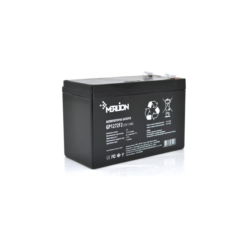 Батарея до ДБЖ Merlion 12V-7.2Ah black (GP1272F2B)