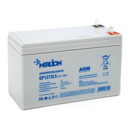 Батарея до ДБЖ Merlion GP1272L5 12V-7.2Ah (GP1272L5)