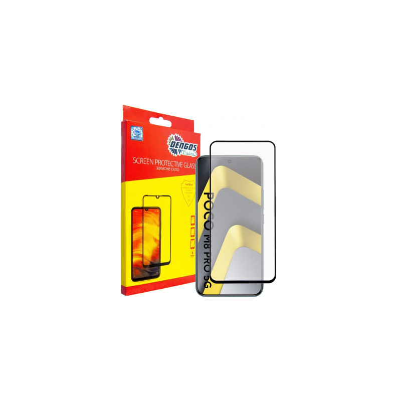 Скло захисне Dengos Full Glue POCO M8 Pro 5G Black (TGFG-429)