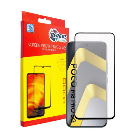 Скло захисне Dengos Full Glue POCO M8 Pro 5G Black (TGFG-429)