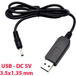 Кабель живлення USB to DC 3.5x1.35mm 5V 1.0m 1.0A Dynamode (DM-USB-DC-3.5x1.35mm)