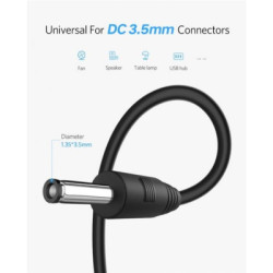 Кабель живлення USB to DC 3.5x1.35mm 5V 1.0m 1.0A Dynamode (DM-USB-DC-3.5x1.35mm)