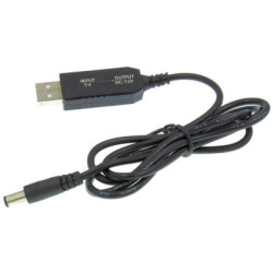 Кабель живлення USB to DC 5.5x2.1mm 12V 1.0m Dynamode (DM-USB-DC-5.5x2.1-12V)