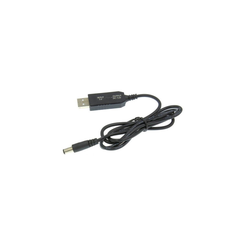 Кабель живлення USB to DC 5.5x2.1mm 12V 1.0m Dynamode (DM-USB-DC-5.5x2.1-12V)