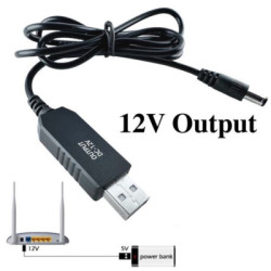 Кабель живлення USB to DC 5.5x2.1mm 12V 1.0m Dynamode (DM-USB-DC-5.5x2.1-12V)