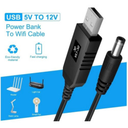 Кабель живлення USB to DC 5.5x2.1mm 12V 1.0m Dynamode (DM-USB-DC-5.5x2.1-12V)
