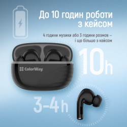 Навушники ColorWay Slim TWS-5 Earbuds Black (CW-TWS5BK)