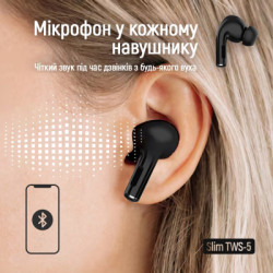 Навушники ColorWay Slim TWS-5 Earbuds Black (CW-TWS5BK)