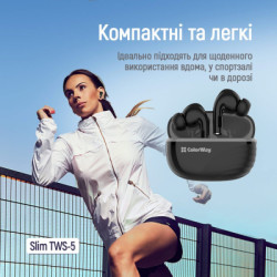 Навушники ColorWay Slim TWS-5 Earbuds Black (CW-TWS5BK)