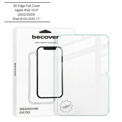 Скло захисне BeCover 3D Edge Full Cover Apple iPad 10.9" (2022/2024) / iPad (A16) 2025 11" (714773)