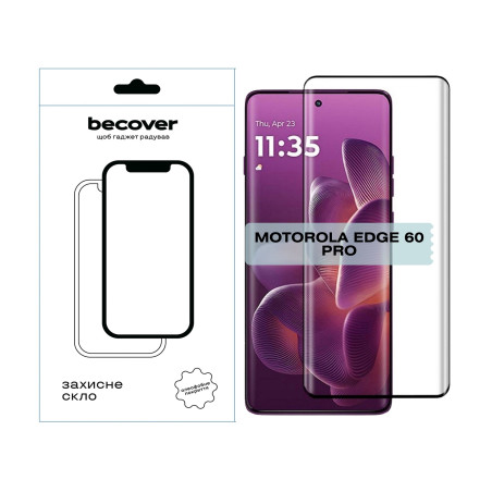 Скло захисне BeCover EDGE Motorola Edge 60 Pro Black (714771)