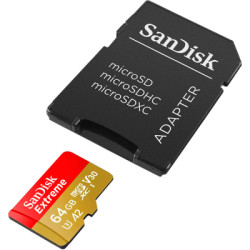 Карта пам'яті SanDisk 64GB microSD class 10 UHS-I Extreme For Action Cams and Dro (SDSQXAH-064G-GN6AA)