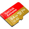 Карта пам'яті SanDisk 64GB microSD class 10 UHS-I Extreme For Action Cams and Dro (SDSQXAH-064G-GN6AA)
