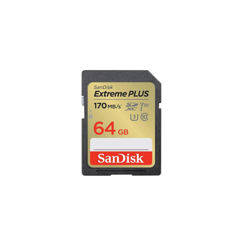 Карта пам'яті SanDisk 64GB SD class 10 UHS-I Extreme PLUS (SDSDXW2-064G-GNCIN)