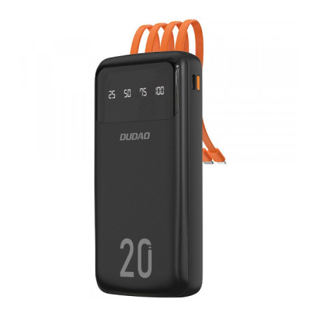 Батарея універсальна Dudao K6Pro+ 20000mAh 10W with USB-C/Lightning/MicroUSB/USB-A cables (6977196682393)