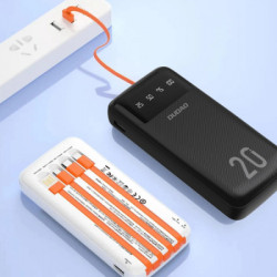 Батарея універсальна Dudao K6Pro+ 20000mAh 10W with USB-C/Lightning/MicroUSB/USB-A cables (6977196682393)