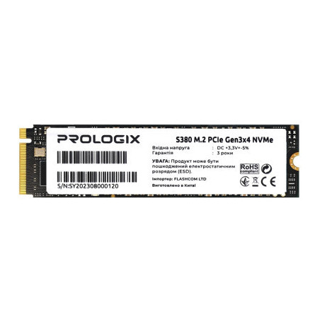 Накопичувач SSD M.2 2280 256GB Prologix (PRO256GS380)