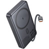 Батарея універсальна HOCO 10000 mAh Origen Dual PD/20W Magnetic with cable Type-C Metal Gray (Q44 / 714983)
