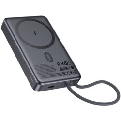 Батарея універсальна HOCO 10000 mAh Origen Dual PD/20W Magnetic with cable Type-C Metal Gray (Q44 / 714983)