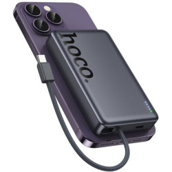 Батарея універсальна HOCO 10000 mAh Origen Dual PD/20W Magnetic with cable Type-C Metal Gray (Q44 / 714983)