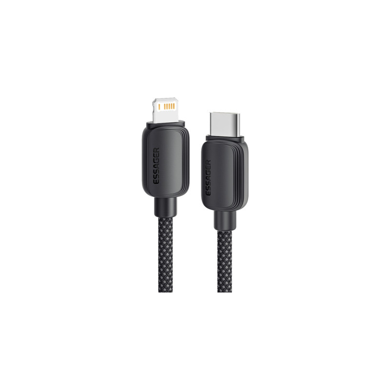 Дата кабель USB-C to Lightning 1.0m 20W black Essager (EXCTL-WL01-P)