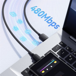 Дата кабель USB-C to Lightning 1.0m 20W black Essager (EXCTL-WL01-P)
