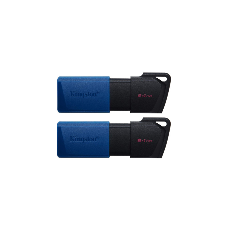 USB флеш накопичувач Kingston 2x64GB DataTraveler Exodia M Black/Blue USB 3.2 (DTXM/64GB-2P)