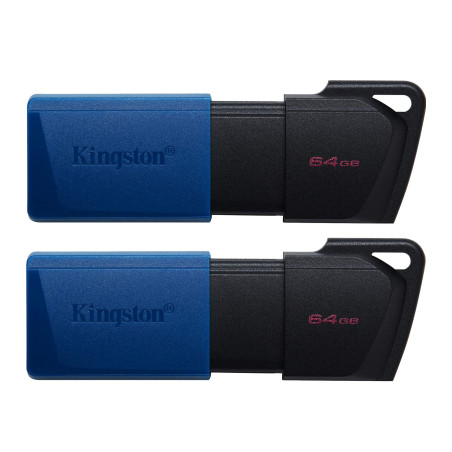 USB флеш накопичувач Kingston 2x64GB DataTraveler Exodia M Black/Blue USB 3.2 (DTXM/64GB-2P)