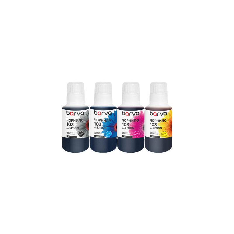 Чорнило Barva Epson 103 4х140 мл, OneKey, pigment BK/C/M/Y, special (E103-140-MP)