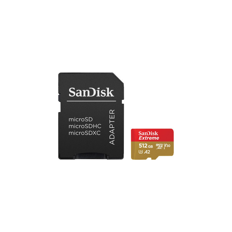 Карта пам'яті SanDisk 512GB microSD class 10 UHS-I U3 V30 Extreme (SDSQXAV-512G-GN6MA)