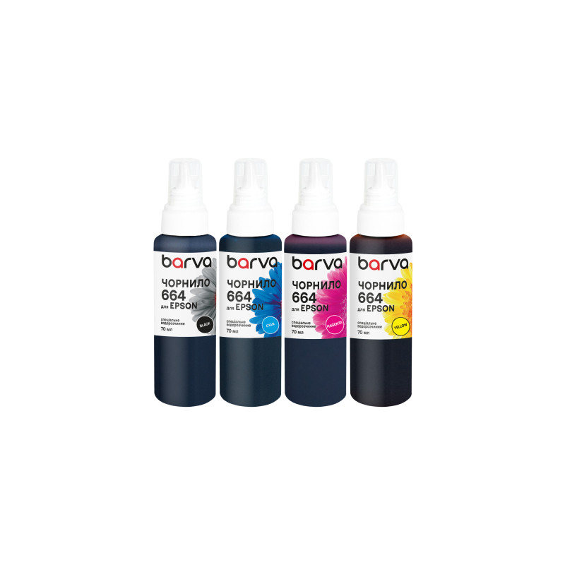 Чорнило Barva Epson 664 4x70 мл, special, BK/C/M/Y (E664-070-MP)
