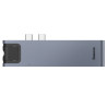 Концентратор Baseus USB-C Thunderbolt 7-in-1 2xUSB 3.0 + 1xUSB-C PD + HDMI 4K60Hz + SD/TF + 1xRJ45 1000Mbps gray (CAHUB-L0G)