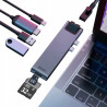 Концентратор Baseus USB-C Thunderbolt 7-in-1 2xUSB 3.0 + 1xUSB-C PD + HDMI 4K60Hz + SD/TF + 1xRJ45 1000Mbps gray (CAHUB-L0G)