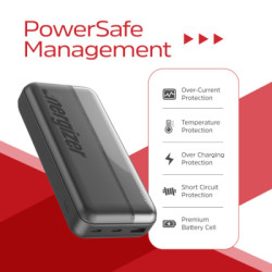 Батарея універсальна Energizer 20000mAh 15W, USB-А, 2*USB-C, Black (UE20050CC)