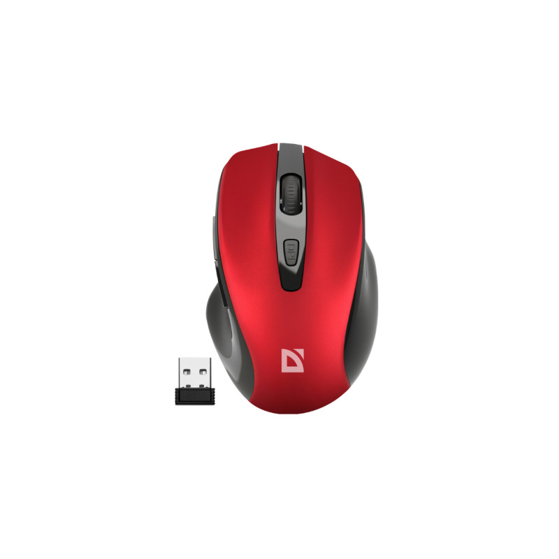Мишка Defender Prime MB-053 Silent Wireless Red (52052)