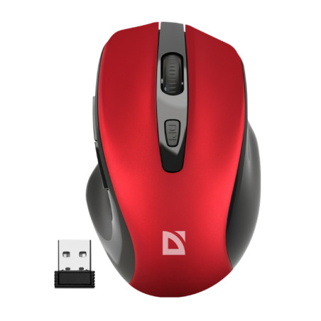 Мишка Defender Prime MB-053 Silent Wireless Red (52052)