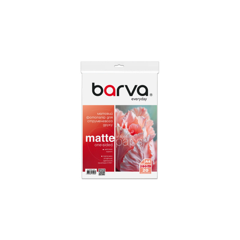 Папір Barva A4, 280 г/м2, Everyday, matt, 20 с (IP-AE280-445)