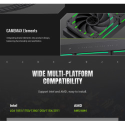 Кулер до процесора Gamemax HAILSTORM 360 BK