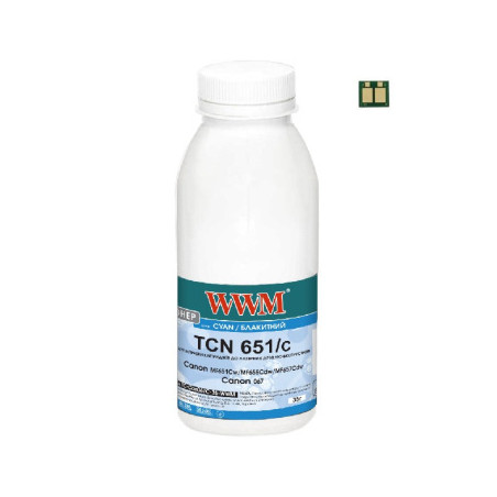 Тонер Canon MF651Cw/MF655Cdw/MF657Cdw, Canon 067 35г Cyan chip WWM (TC-Can067C-35-WWM)
