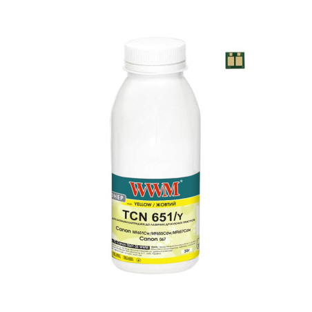Тонер Canon MF651Cw/MF655Cdw/MF657Cdw, Canon 067 35г Yellow chip WWM (TC-Can067Y-35-WWM)