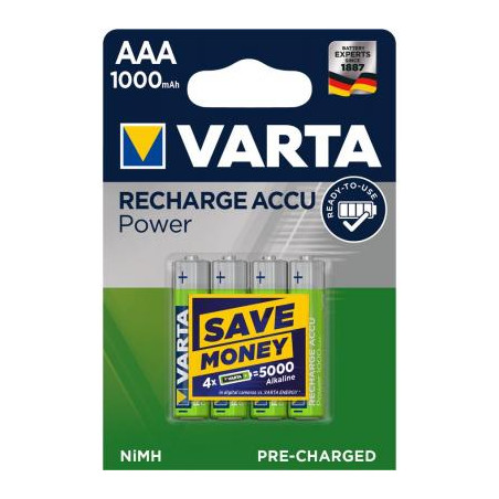Акумулятор Varta AAA Rechargeable Accu 1000mAh * 4 (05703301404)