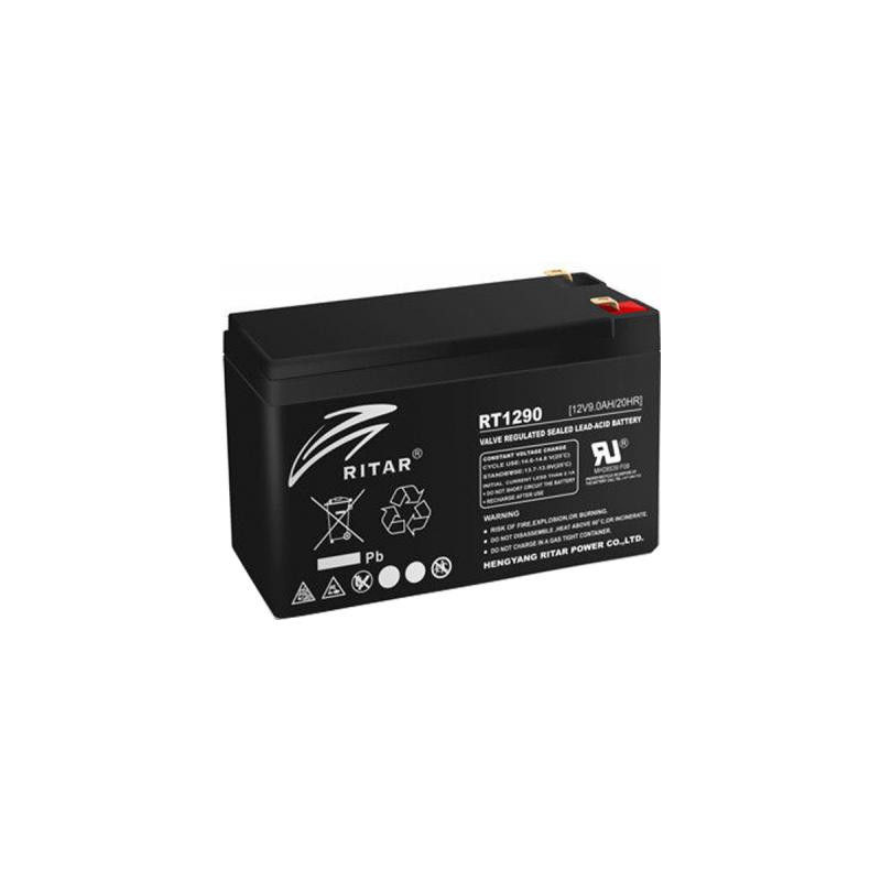 Батарея до ДБЖ Ritar AGM RT1290B, 12V-9Ah, Black (RT1290B)